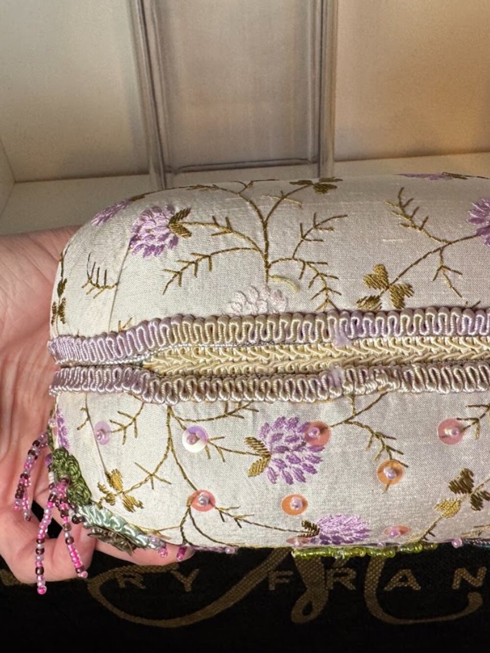 NWOT Mary Frances Dragonfly Floral Fairycore Beaded Cottagecore Embroidered bag - Picture 5 of 9
